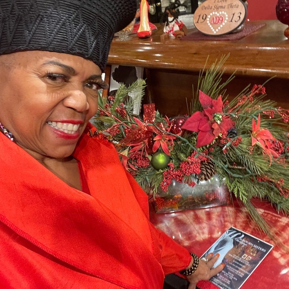 Long Red Dupioni Silk Wrap Dress - Picture 3 of 9